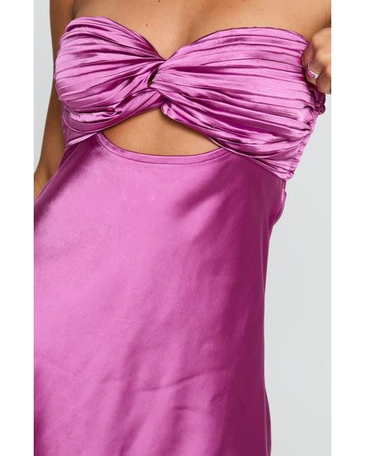 Princess Polly Pink Faviola Strapless Satin Minidress