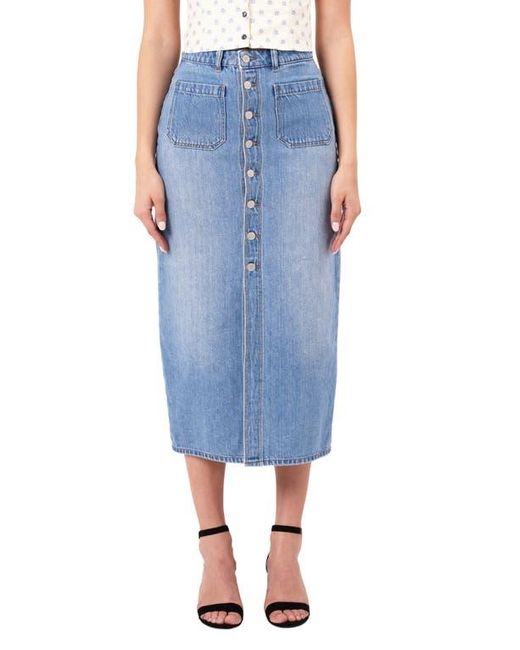 Rolla's Blue Denim Midi Skirt
