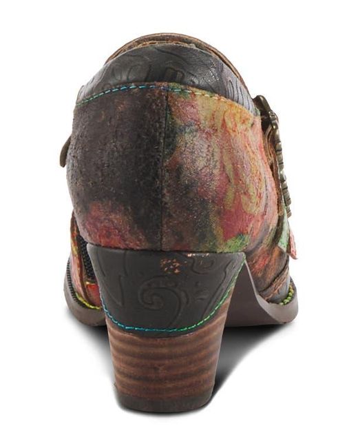 Spring Step Brown Graphic Bootie