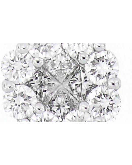Bony Levy White Mika Mixed Diamond Round Pendant Necklace