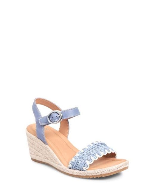 Söfft Blue Inez Wedge Sandal