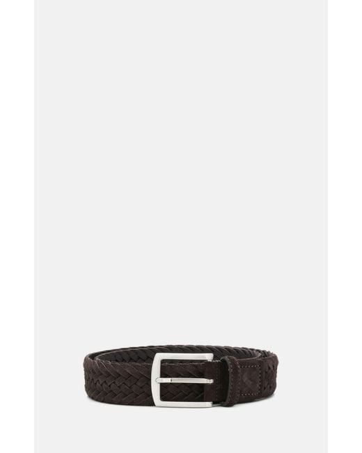 Scarosso Black Braided Belts for men