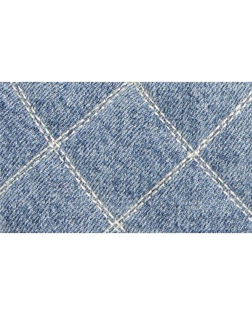 Marc Jacobs Blue The Quilted Denim Chain Sack Bag