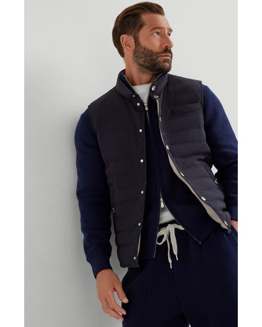 Brunello Cucinelli Blue Lightweight Down Vest for men