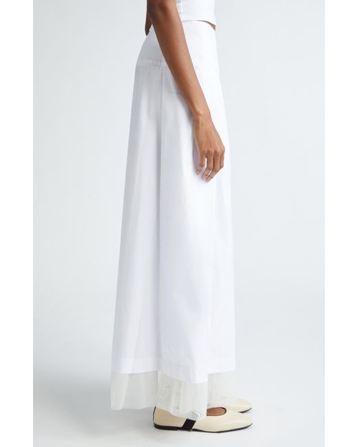 Renaissance Renaissance White Linda Pleated Maxi Skirt