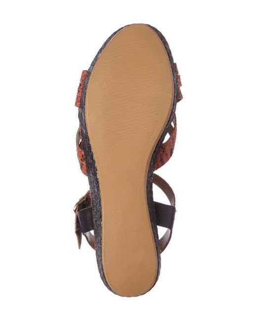 Callisto Brown Valencia Platform Wedge Sandal