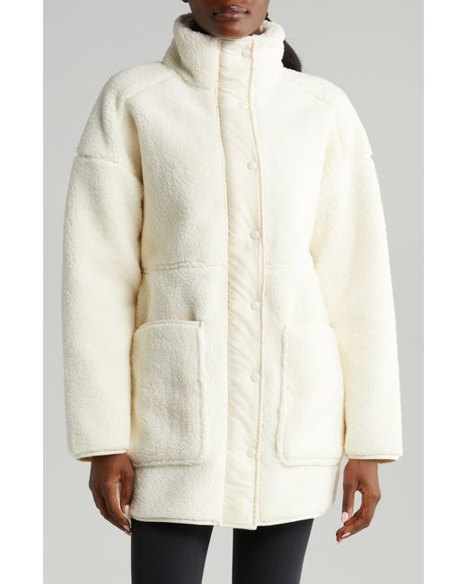 Zella White Cozy Faux Shearling Jacket