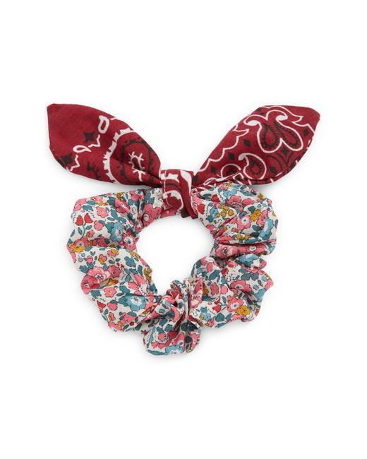 Call it By Your Name Red X Liberty London Bow Scrunchie