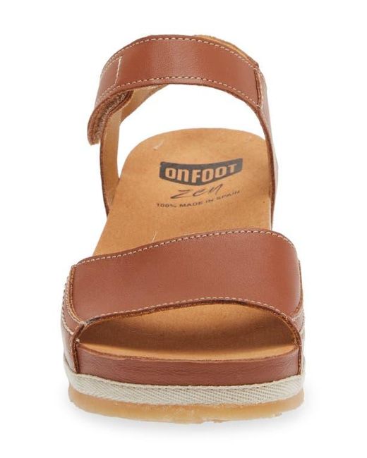 On Foot Brown Platform Sandal