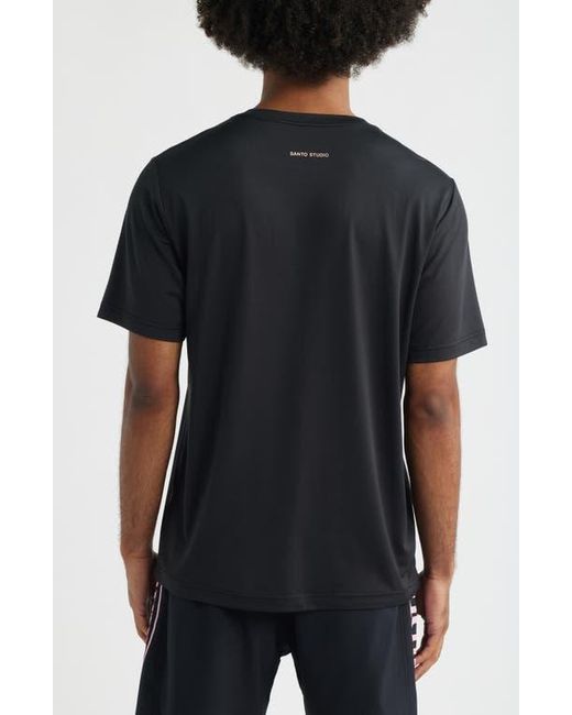 Saint Studio Black Verona Tech Solid T-Shirt for men