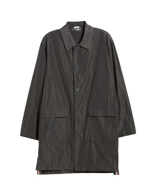 Thom Browne Gray Logo Print Packable Smock for men