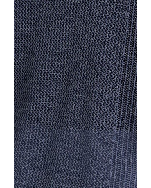 Eileen Fisher Blue Open Stitch Sweater
