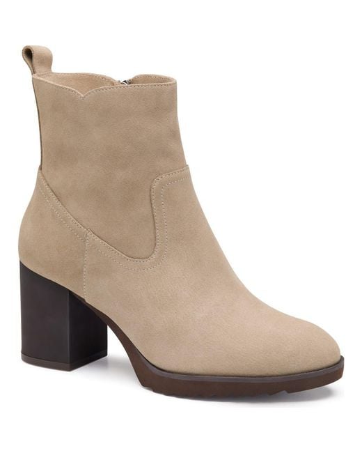 Johnston & Murphy Brown Izzie Waterproof Platform Bootie