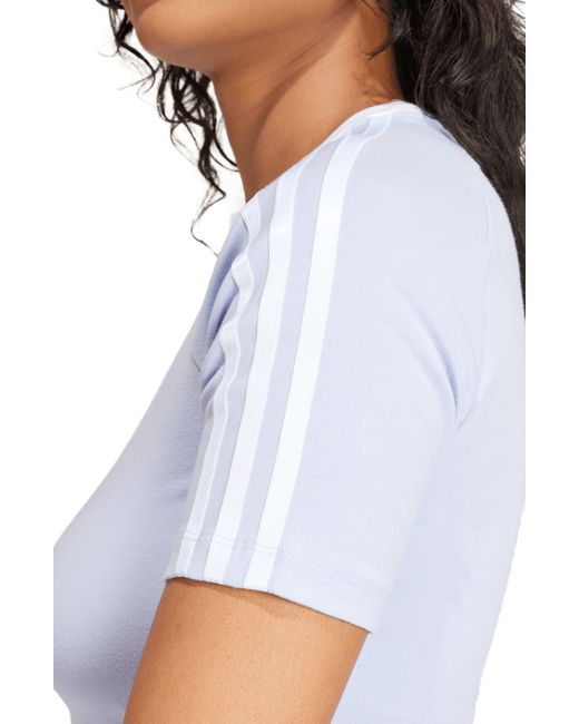 Adidas White 3-stripes Baby Tee