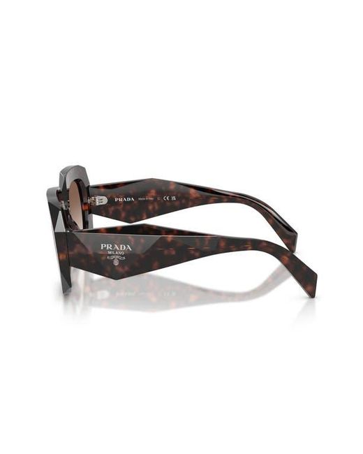 Prada Brown 55Mm Square Sunglasses