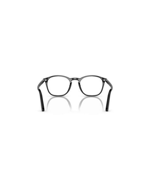 Persol Black 50Mm Square Optical Glasses for men