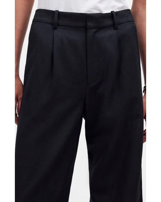 Madewell Blue Slouchy Straight Leg Twill Pants