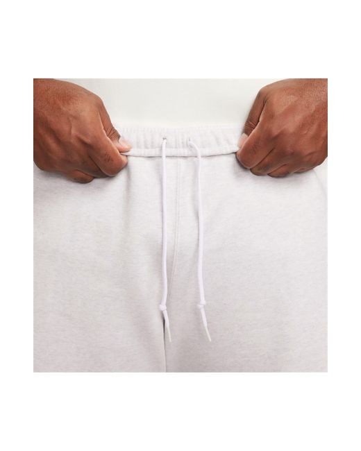 Nike White Solo Swoosh Fleece Sweat Shorts for men
