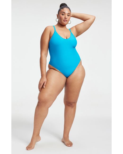 GOOD AMERICAN Blue Always Sunny One-piece Swimsuit