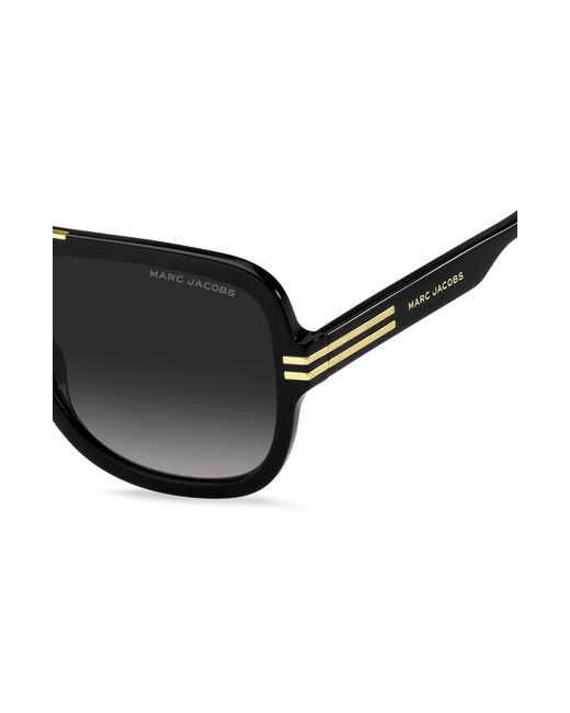 Marc Jacobs Black 58mm Square Sunglasses