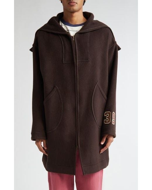 Bode Black Sideline Wool Coat for men