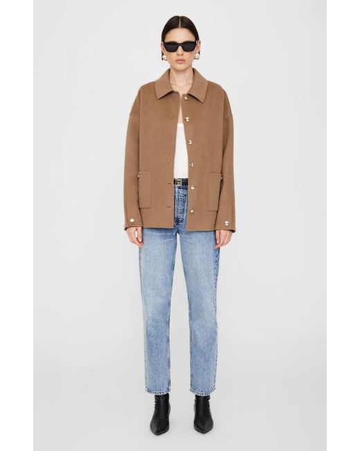 Anine Bing Blue Luca Cashmere Blend Jacket