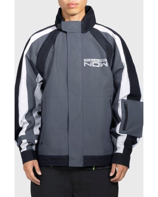 Pleasures Blue Tactical Moto Jacket for men
