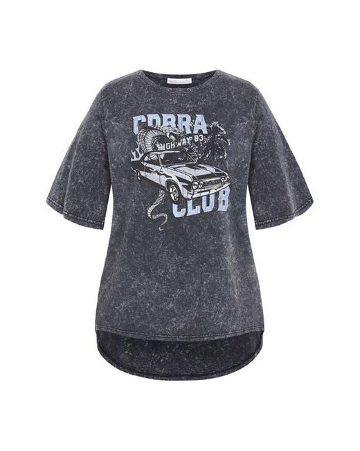 City Chic Gray Kyra Cotton Graphic T-Shirt