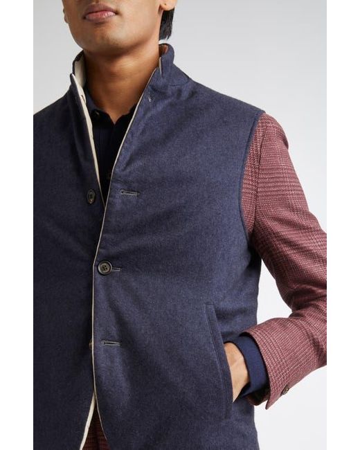 Eleventy Blue Reversible Technical Vest for men