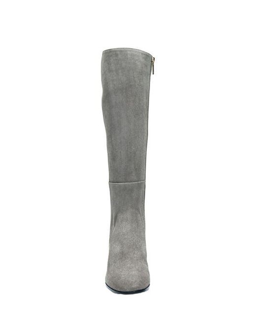 Santoni Gray Suede Low-Heel Boot