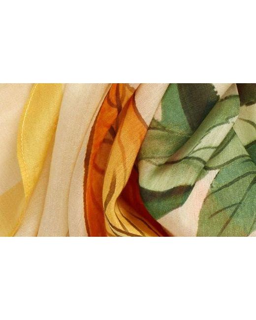 Echo Yellow Orangerie Cotton & Silk Square Scarf