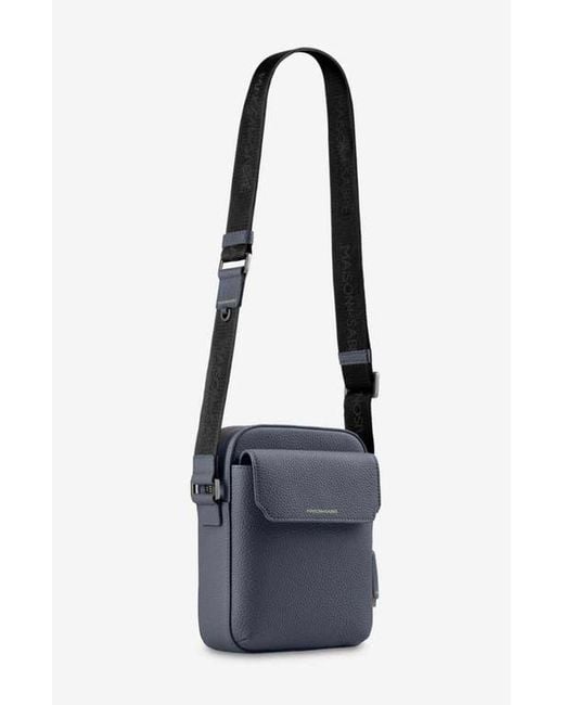 Maison De Sabre Blue Small Leather Messenger Bag