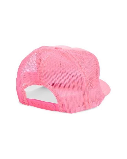 Friday Feelin Pink Lightening Bolt Patch Trucker Hat