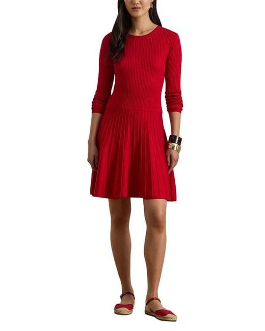 ralph lauren red sweater dress Ralph Lauren Girl's Cable-Knit Cotton Polo Sweater Dress