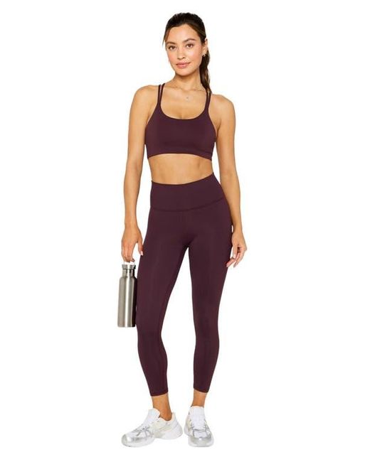 Fabletics Purple Define Powerhold High-Waisted 7/8 Leggings