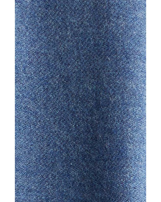 Bode Blue Dianthus Embroidered Appliqué Wool Jacket