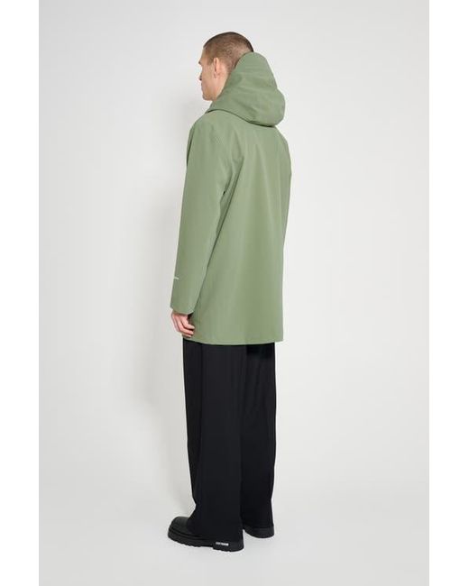 Stutterheim Green Stockholm Patch Matte Raincoat