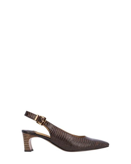 J. Reneé Brown Hadyn Lizard Embossed Slingback Pump