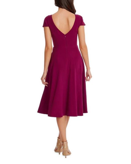 dress the population livia fit & Flare Dress in Red The Dress the Population Livia Fit NEW DRESS THE POPULATION Livia