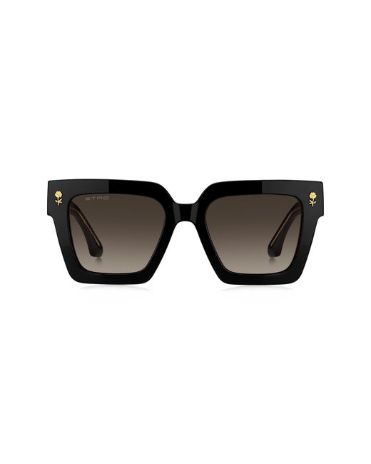 Etro Black 52Mm Square Sunglasses