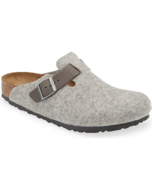 wool felt birkenstock clog