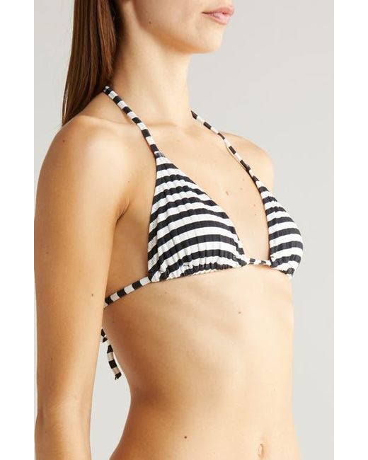 Solid & Striped Black Iris Rib Bikini Top