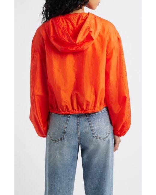 Ugg Orange Chiara Hooded Nylon Jacket