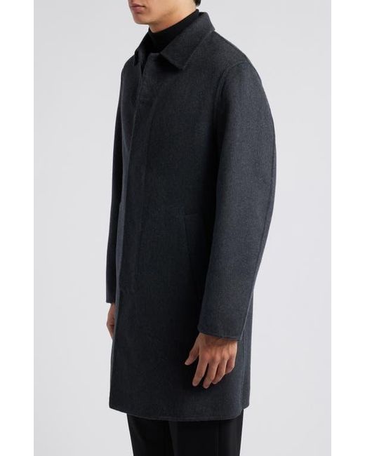 Theory Double Face Wool Blend Coat With Scarf