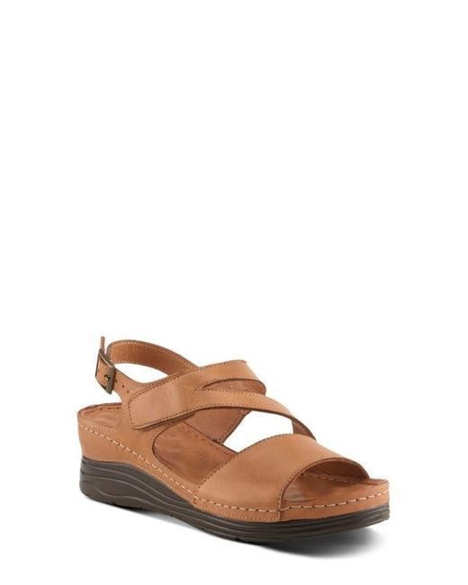 Spring Step Brown Griggs Platform Sandal