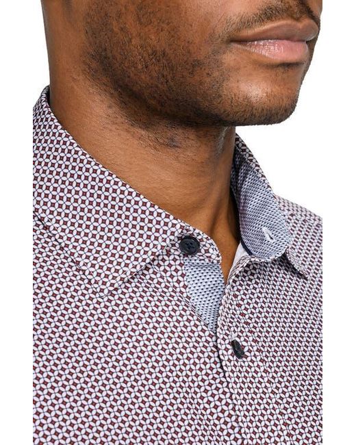 Con.struct Purple Geo Woven Long Sleeve Basic for men