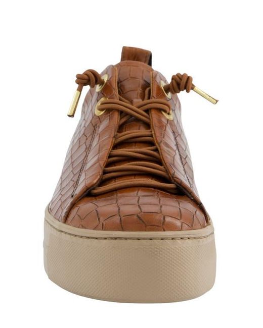 Paul Green Brown Zena Leopard Print Platform Sneaker