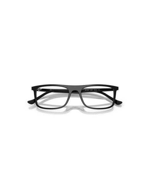 Ray-Ban Black 53Mm Rectangle Optical Glasses