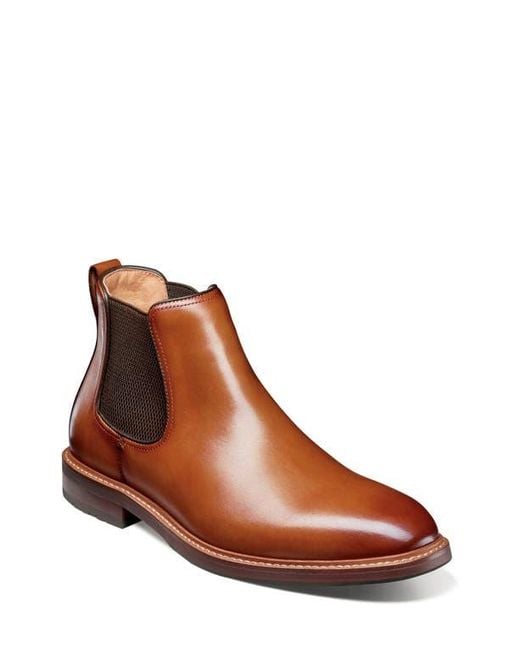 Florsheim Brown Anthem Plain Toe Chelsea Boot for men