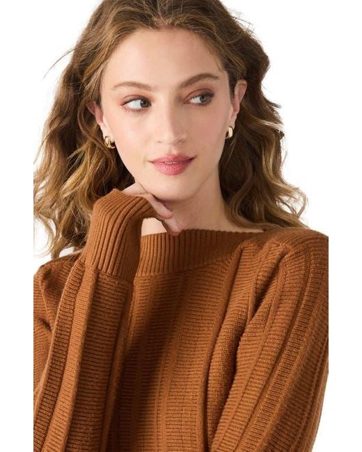 Steve Madden Blue Serra Boat Neck Sweater